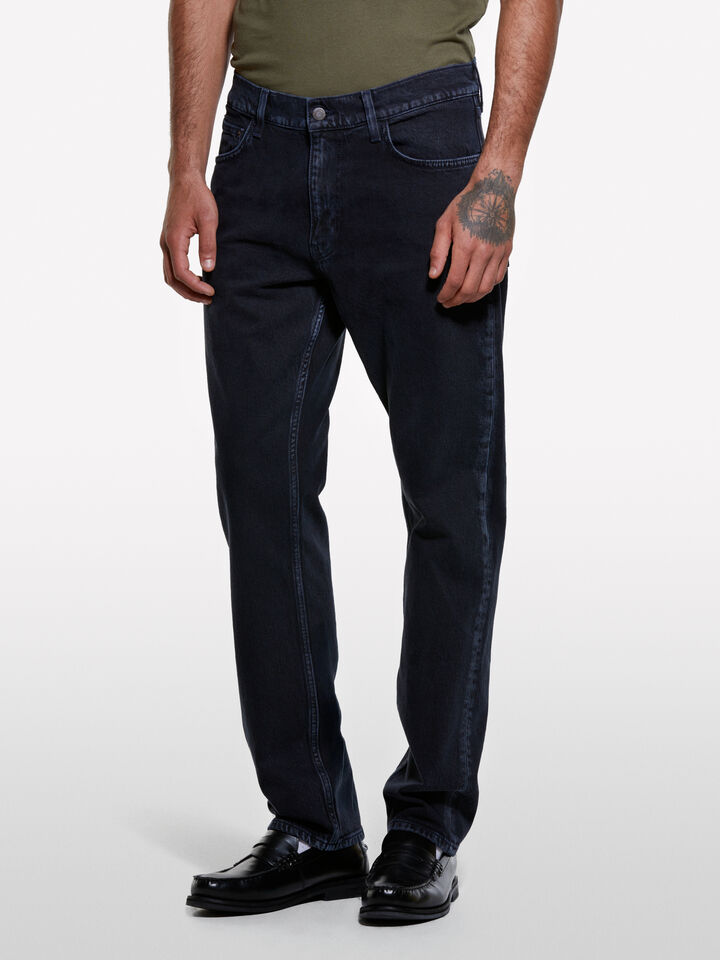 Black Style 75 regular fit jeans - men's regular fit jeans - Black | Sisley image number 3